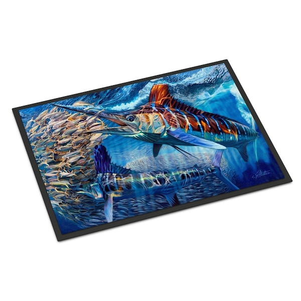 Carolines Treasures 18 x 27 in. White Night White Marlin Indoor or Outdoor Mat JMA2008MAT - main